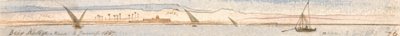 Deir Kadige, noon, January 2, 1867 by Edward Lear